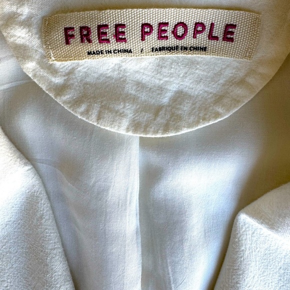 Free People Olivia Blazer in Ivory Size Small - Picture 4 of 5